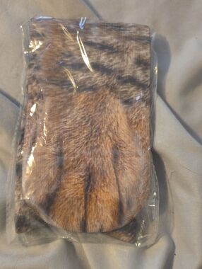 Faux Fur Print Cozy Socks - Brown Tones